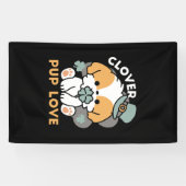 クローバー付きラッキーアップ – 聖パトリックの日の贈り物 横断幕 (横)