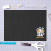 クローバー付きラッキーアップ – 聖パトリックの日の贈り物 薄葉紙 (クラフト)