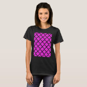 クローバー模様（紫ピンク） Tシャツ (正面フル)