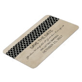 クローバー素朴Save the Date Magnet, Ebony マグネット (左側)