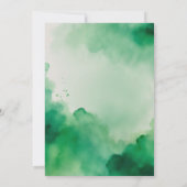 クローバー緑st patricks day赤ちゃんシャワー 招待状 (裏面)