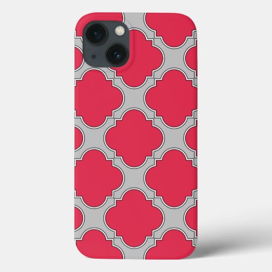 クローバー赤と灰色のケース – メイトiPhoneケース Case-Mate iPhoneケース (裏面)