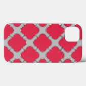 クローバー赤と灰色のケース – メイトiPhoneケース Case-Mate iPhoneケース (裏面 (横))