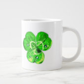 クローバー露滴コーヒーマグ – あなたの色 ジャンボコーヒーマグカップ (右)