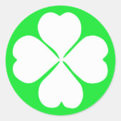 クローバー風味のステッカー ラウンドシール (正面)