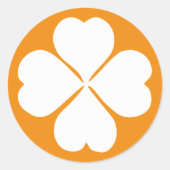 クローバー風味のステッカー ラウンドシール (正面)