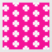 クローバー風味の窓が貼り付いている ウィンドウサイン (シート)