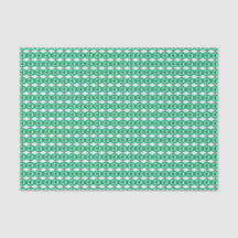 クローバー グリーン ホワイト 六角形 パターン
