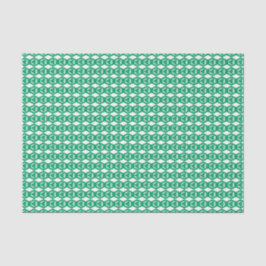 クローバー グリーン ホワイト 六角形 パターン 薄葉紙
