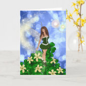 クローバー-シャムロックの妖精 カード (黄色い花)