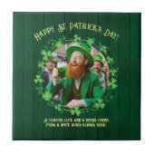 クローバー&ビールの相性セラミック タイル (正面)