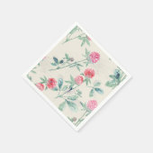 クローバー、ベージュのシャムロック。 スタンダードカクテルナプキン (角)