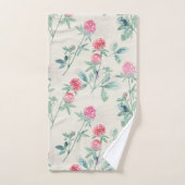 クローバー、ベージュのシャムロック。 バスタオルセット (ハンドタオル)