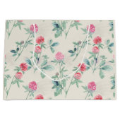 クローバー、ベージュのシャムロック。 ラージペーパーバッグ (正面)