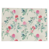 クローバー、ベージュのシャムロック。 ラージペーパーバッグ (裏面)