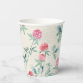 クローバー、ベージュのシャムロック。 紙コップ (正面)