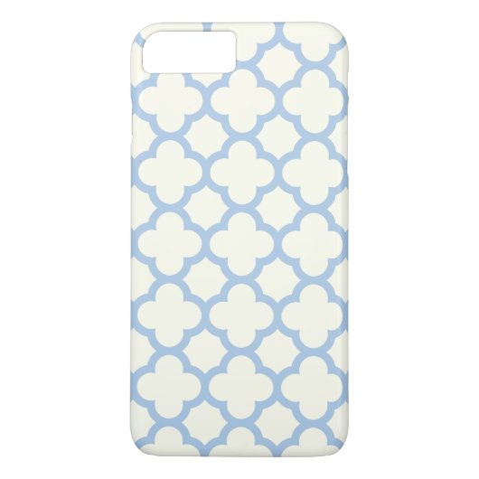 クローバーiPhone & Plusケース淡い色の(青) Case-Mate iPhoneケース (裏面)