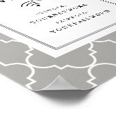 クローバーWifi標識 ポスター (角)