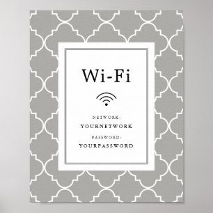 クローバーWifi標識 ポスター