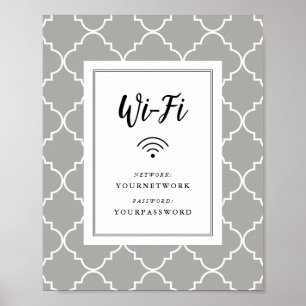 クローバーWifi標識 ポスター
