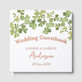 クローバ離れーブーケ結婚のゲストブック ゲストブック (正面)