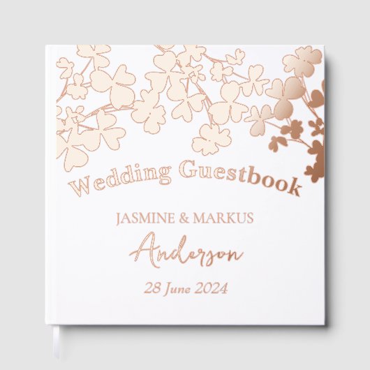 クローバ離れーブーケ結婚のゲストブック ゲストブック (正面)