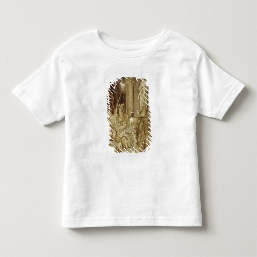 クロービスは彼の盾を続けていきました トドラーTシャツ (正面)