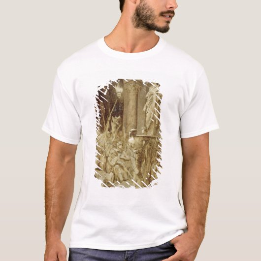 クロービスは彼の盾を続けていきました Tシャツ (正面)