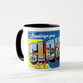 クロービス、ニューメキシコからの挨拶! マグカップ (正面左)