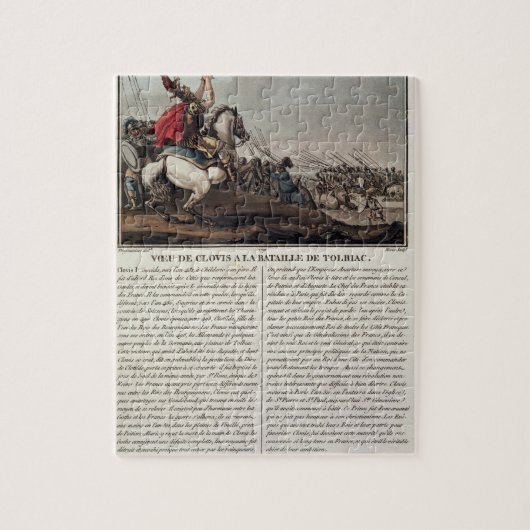 クロービスTolbiac、496の戦いのI (c.466-511) ジグソーパズル (縦)