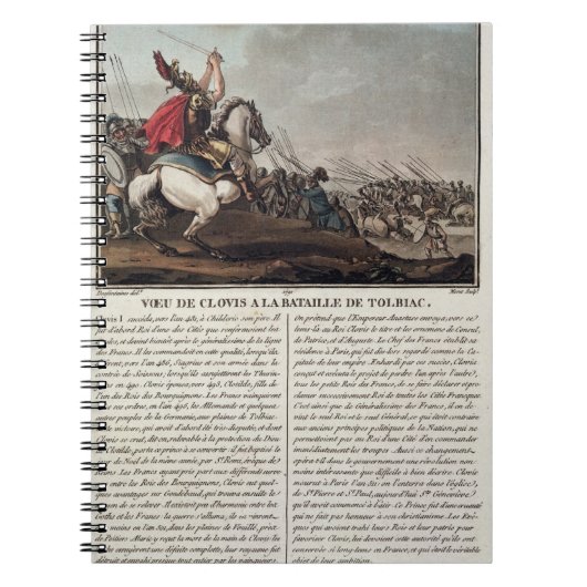 クロービスTolbiac、496の戦いのI (c.466-511) ノートブック (正面)