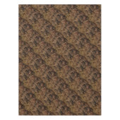 クローブおよび金ゴールドの旧式なペイズリーパターン テーブルクロス (正面)