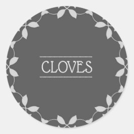 クローブスパイスジャーのラベル ラウンドシール