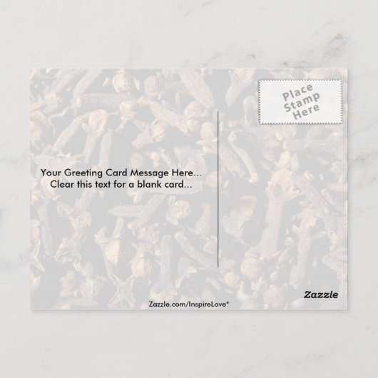 クローブ全体 ポストカード (裏面)