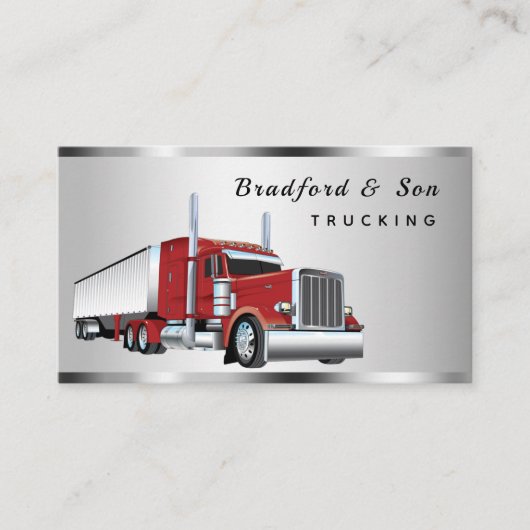 クロームお洒落輸送セミトラック会社 名刺 (正面)