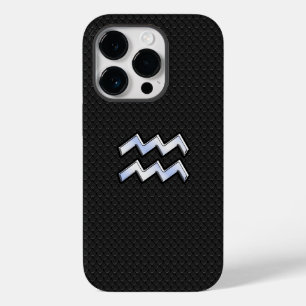 クロームのようなアクエリアス〔占星術の〕十二宮図ヘビのサイン Case-Mate iPhone 14 PROケース