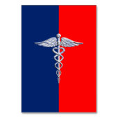 クロームのようなカドゥセウス医療シンボルリーグ テーブルナンバー (正面)