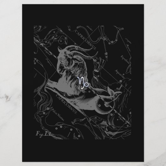 クロームのような山羊座〔占星術の〕十二宮図Hevelius 1690 (正面)