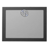 クロームのような癌〔占星術の〕十二宮図のサインのスネークスキンスタイル ノートパッド (正面)