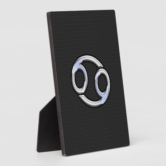 クロームのような癌〔占星術の〕十二宮図のサインのスネークスキンスタイル フォトプラーク (側面)