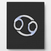 クロームのような癌〔占星術の〕十二宮図のサインのスネークスキンスタイル フォトプラーク (正面)