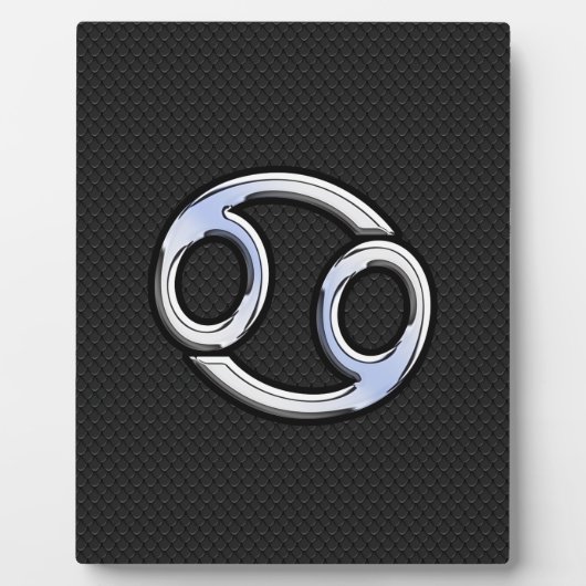 クロームのような癌〔占星術の〕十二宮図のサインのスネークスキンスタイル フォトプラーク (正面)