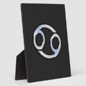 クロームのような癌〔占星術の〕十二宮図のサインのスネークスキンスタイル フォトプラーク (側面)