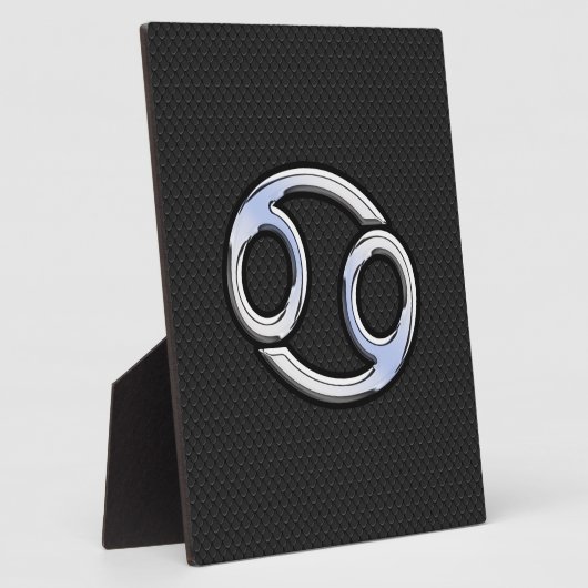 クロームのような癌〔占星術の〕十二宮図のサインのスネークスキンスタイル フォトプラーク (側面)