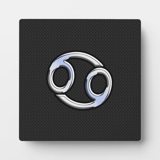 クロームのような癌〔占星術の〕十二宮図のサインのスネークスキンスタイル フォトプラーク (正面)