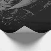 クロームのような《星座》乙女座〔占星術の〕十二宮図サインオンブラックヘベリウス ラッピングペーパー (角)