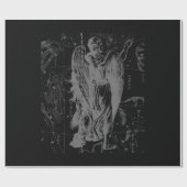 クロームのような《星座》乙女座〔占星術の〕十二宮図サインオンブラックヘベリウス ラッピングペーパー (フラット)