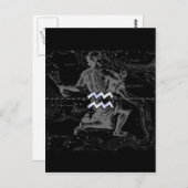 クロームのように輝く水瓶座のマークが、ヘヴェリウスの天図上に ポストカード (正面/裏面)