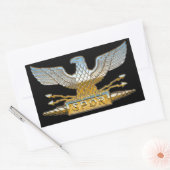 クロームのローマの共和党イーグル 長方形シール (封筒)