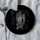 クロームは《星座》乙女座〔占星術の〕十二宮図Heveliusのサイン 缶バッジ (インサイチュ)